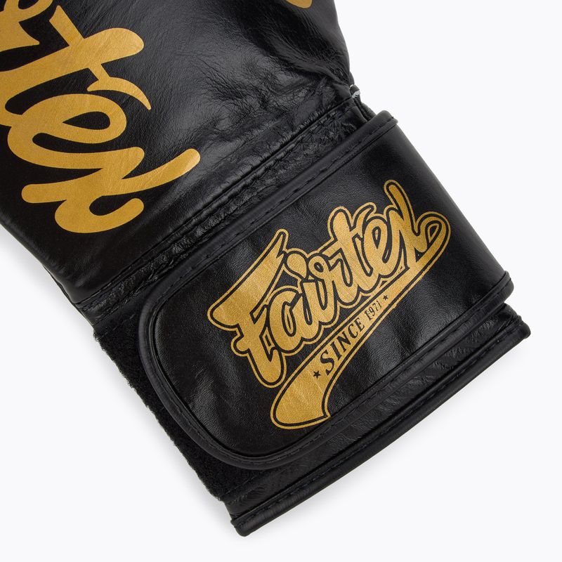 Боксерські рукавички Fairtex Glory Competition мереживні на липучках чорні 6