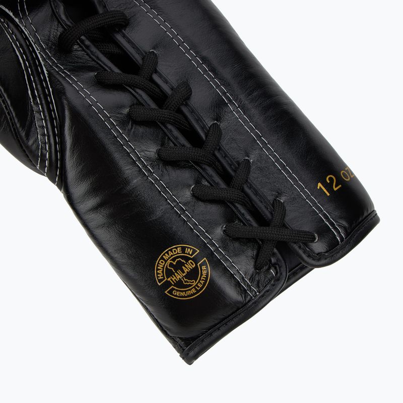 Боксерські рукавички Fairtex Glory Competition на шнурівці чорні 6