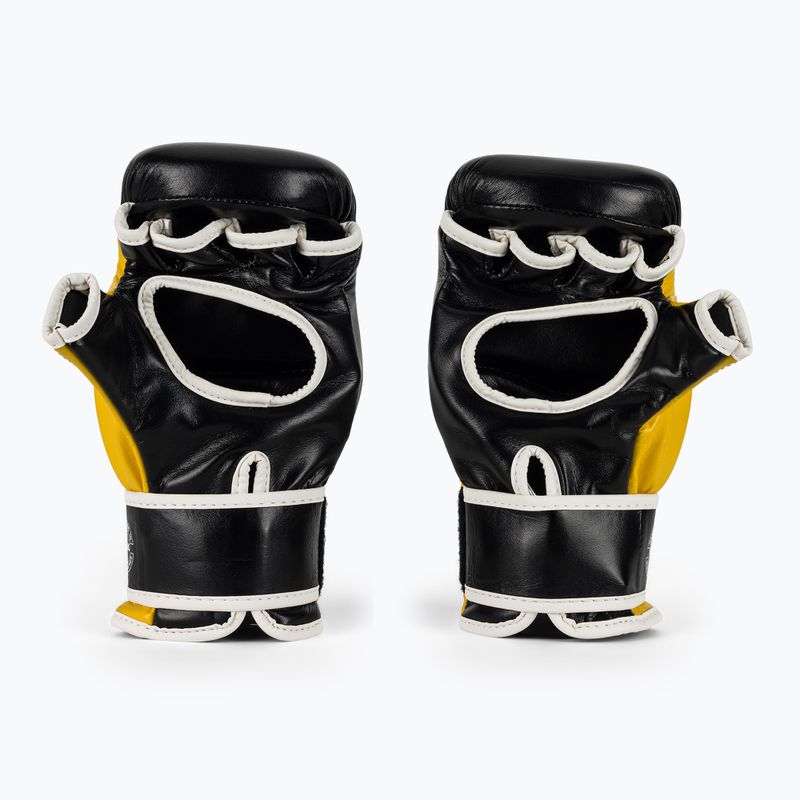 Рукавички для боротьби Fairtex Super Sparring Grappling чорні/жовті 3