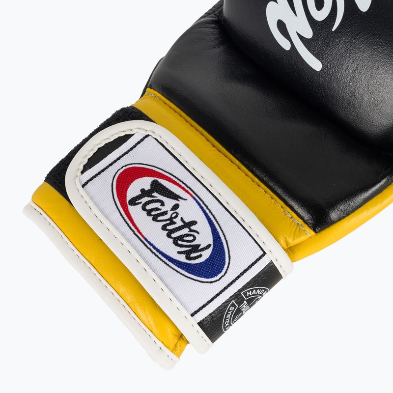 Рукавички для боротьби Fairtex Super Sparring Grappling чорні/жовті 6