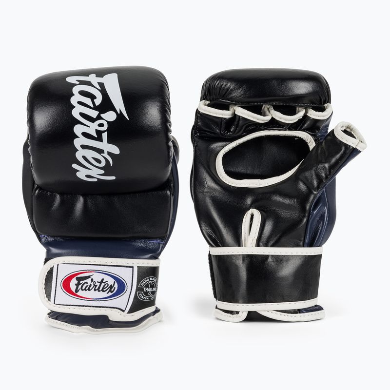 Рукавички для боротьби Fairtex Super Sparring Grappling Gloves чорні/сині