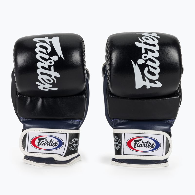 Рукавички для боротьби Fairtex Super Sparring Grappling Gloves чорні/сині 2