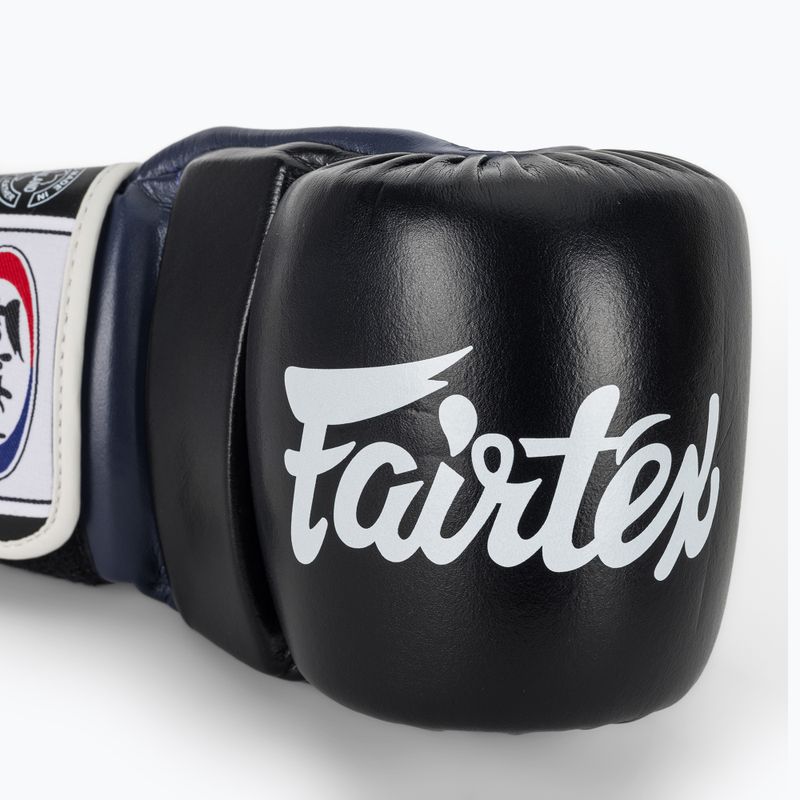 Рукавички для боротьби Fairtex Super Sparring Grappling Gloves чорні/сині 5