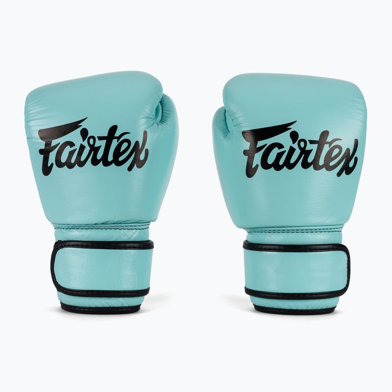 Боксерські рукавички з натуральної шкіри Fairtex сині 2