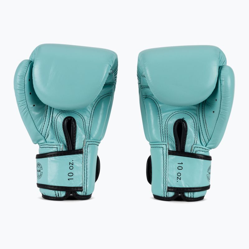 Боксерські рукавички з натуральної шкіри Fairtex сині 3
