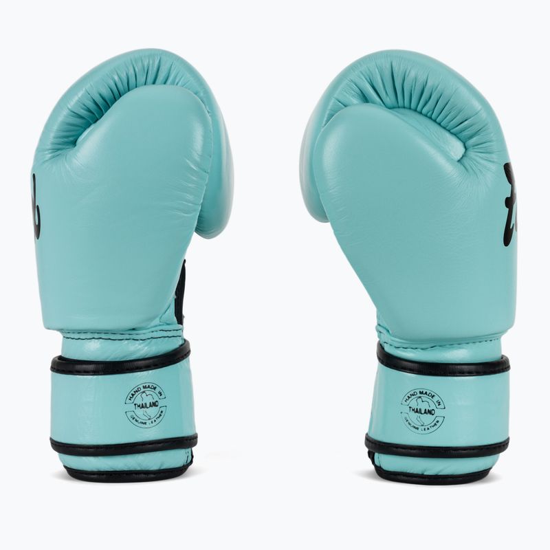 Боксерські рукавички з натуральної шкіри Fairtex сині 4