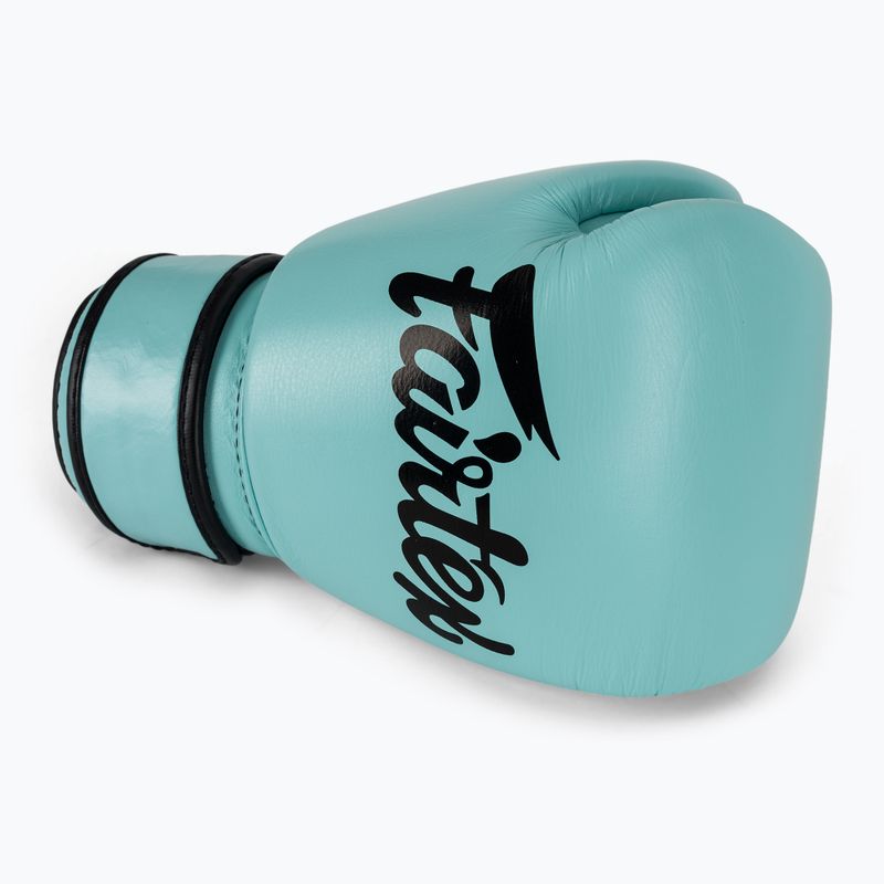 Боксерські рукавички з натуральної шкіри Fairtex сині 5