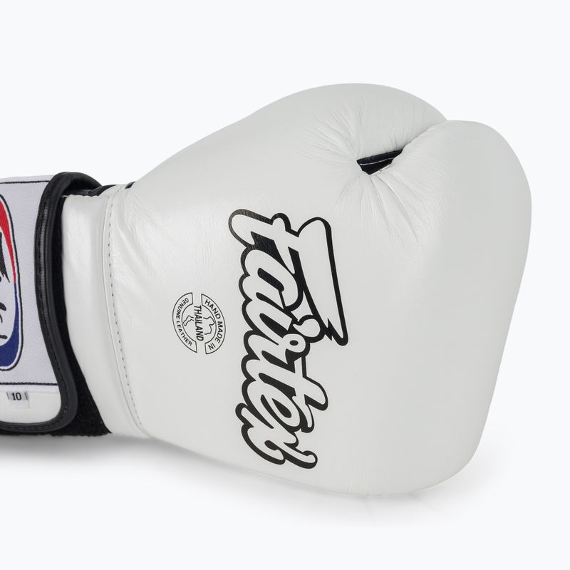 Боксерські рукавички Fairtex Heavy Hitter Mexican Style біло-сині 5