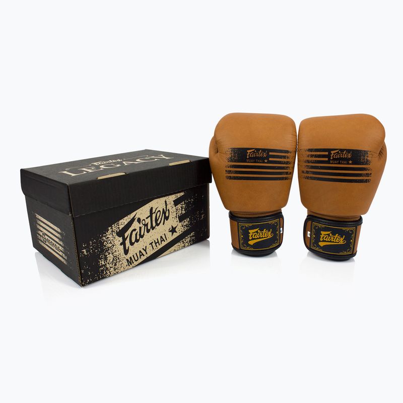 Боксерські рукавички Fairtex Legacy Genuine коричневі 3
