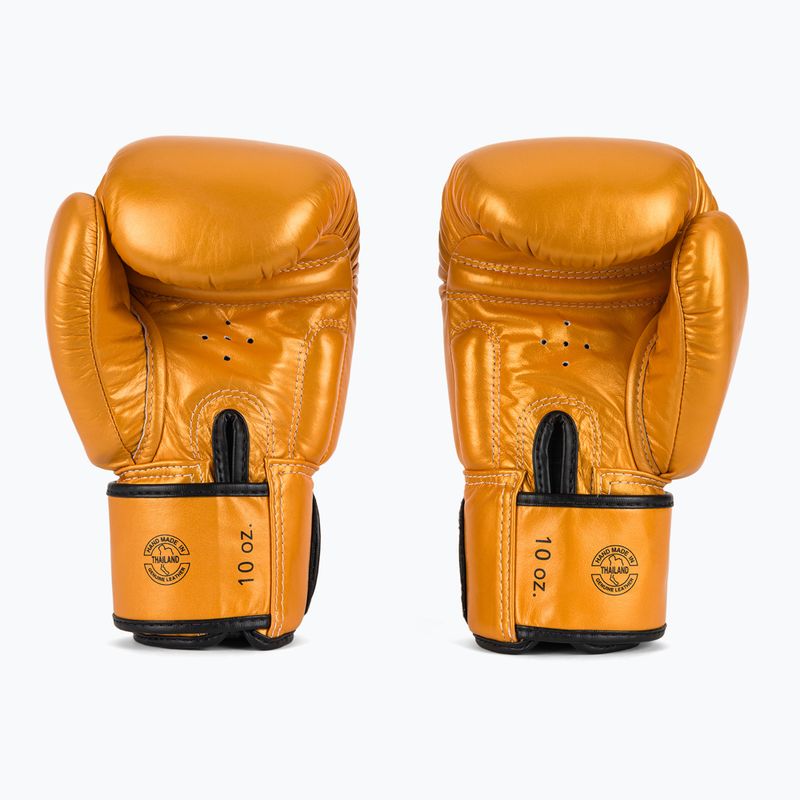 Золоті боксерські рукавички Fairtex Deluxe Tight-Fit 3