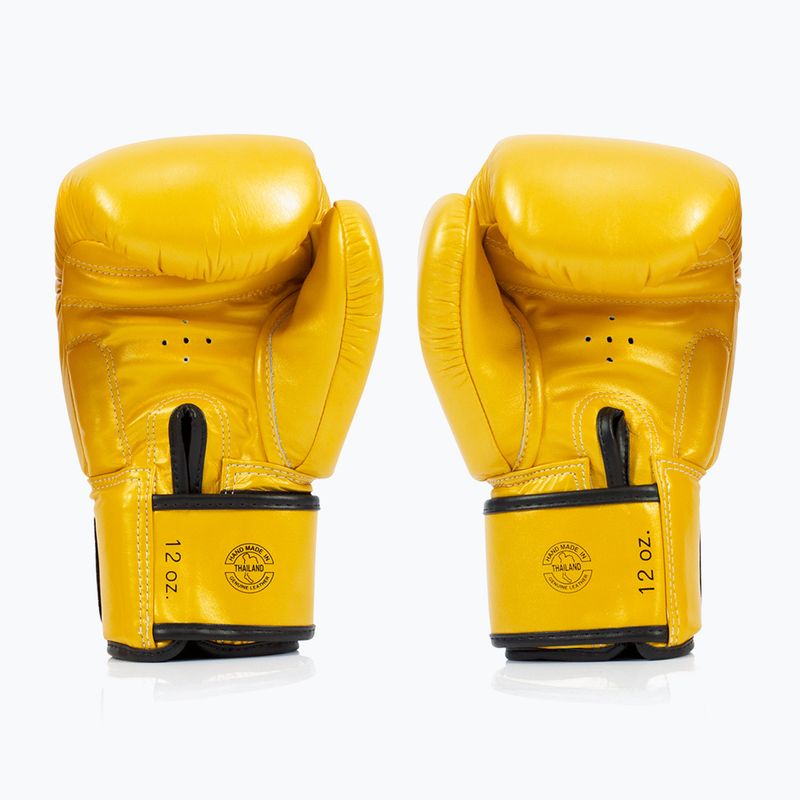 Золоті боксерські рукавички Fairtex Deluxe Tight-Fit 2