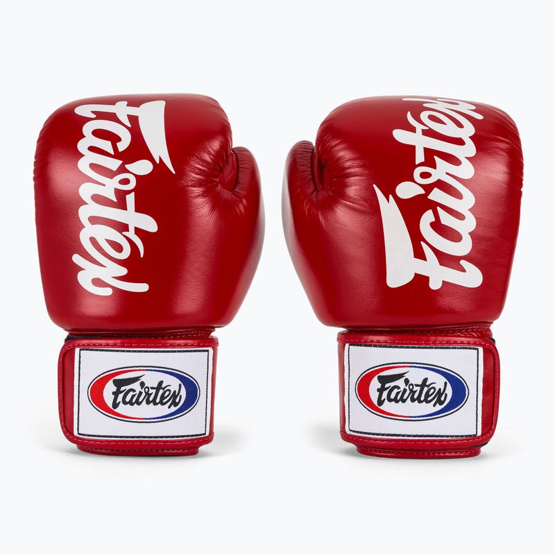 Боксерські рукавички Fairtex Deluxe Tight-Fit червоні 2