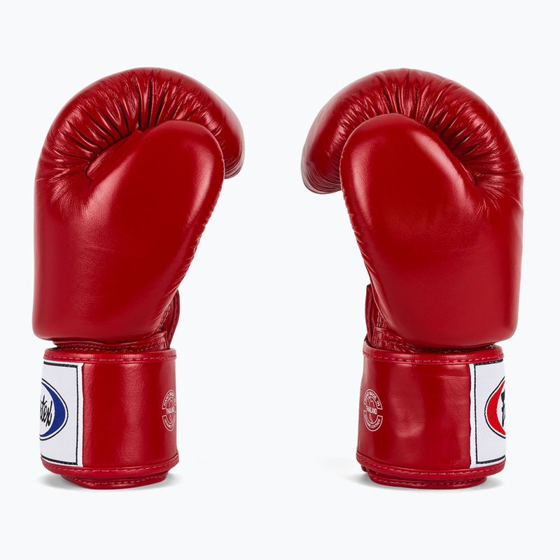 Боксерські рукавички Fairtex Deluxe Tight-Fit червоні 4
