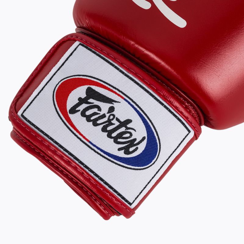 Боксерські рукавички Fairtex Deluxe Tight-Fit червоні 6