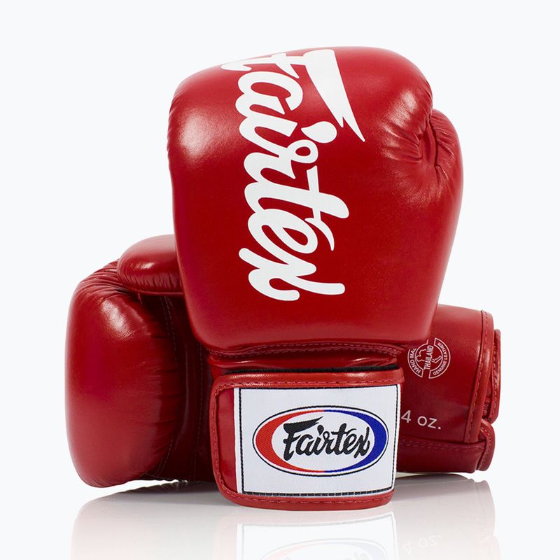 Боксерські рукавички Fairtex Deluxe Tight-Fit червоні 4