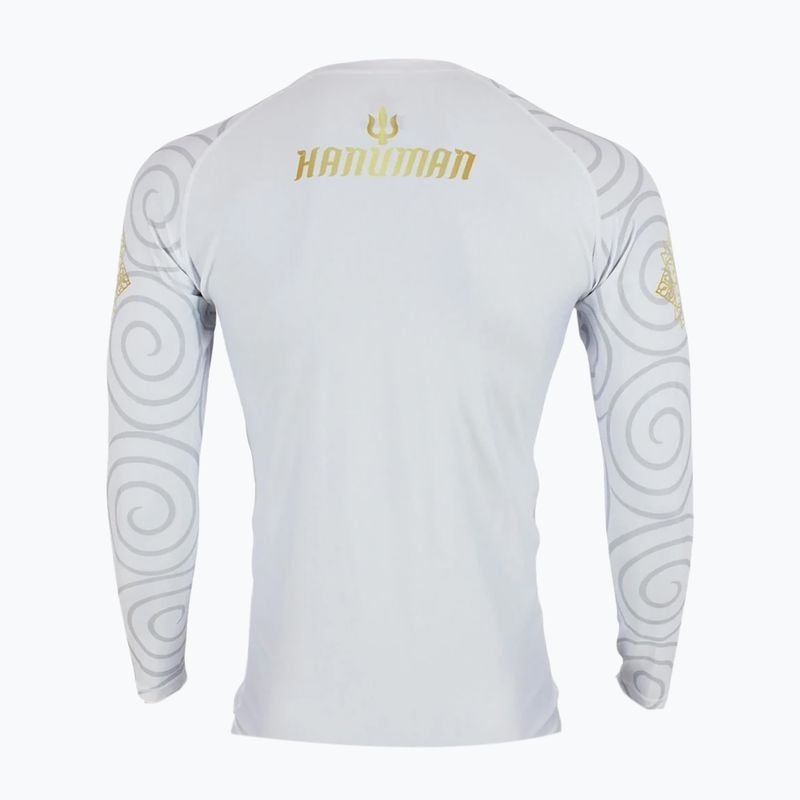 Чоловічий рашгард з довгим рукавом Fairtex Hanuman Pro білий 2