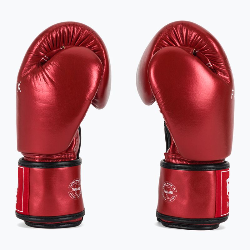 Боксерські рукавички Fairtex Metallic червоні 4