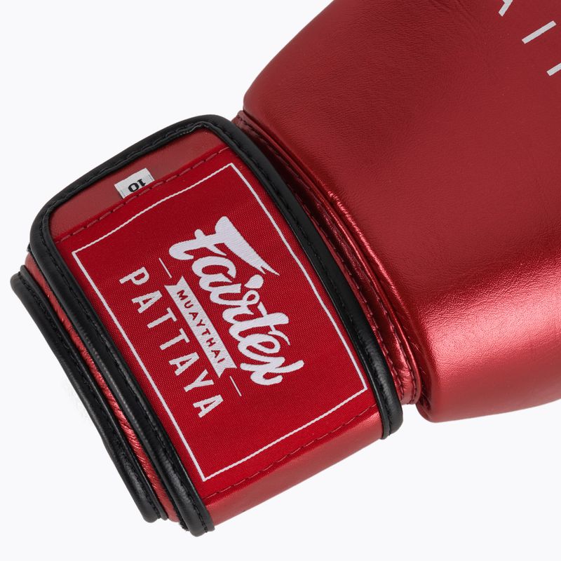 Боксерські рукавички Fairtex Metallic червоні 6
