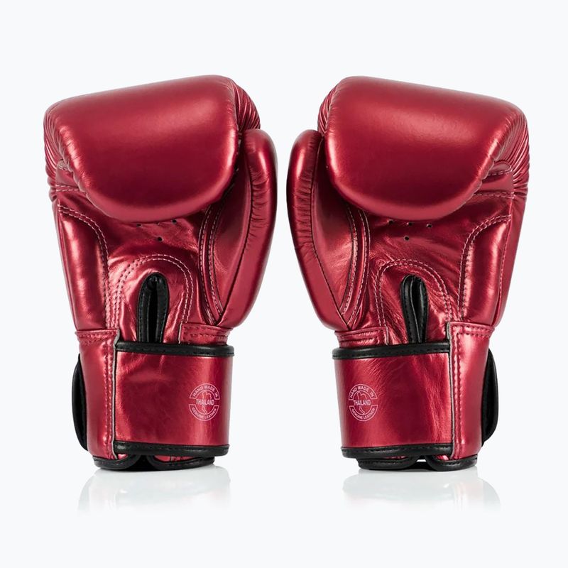Боксерські рукавички Fairtex Metallic червоні 3