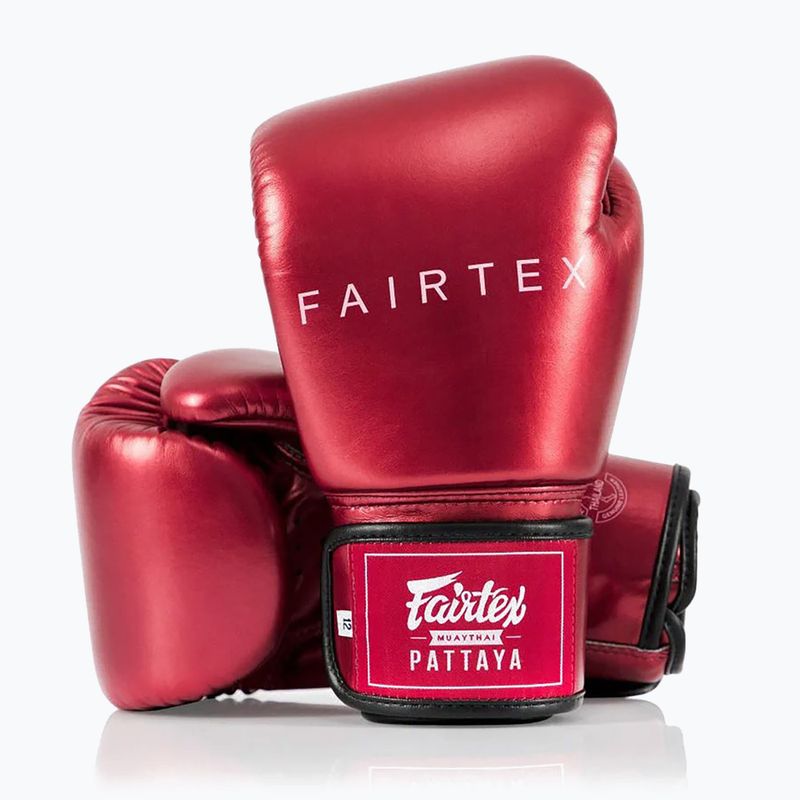 Боксерські рукавички Fairtex Metallic червоні 5