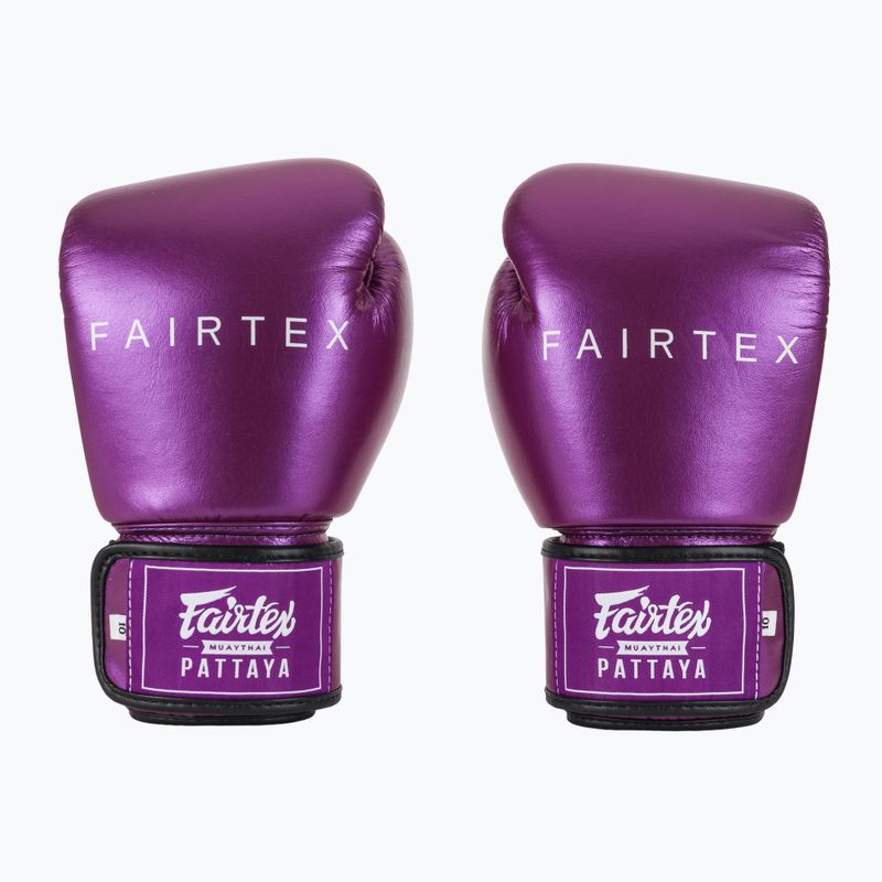 Боксерські рукавички Fairtex Metallic фіолетові 2