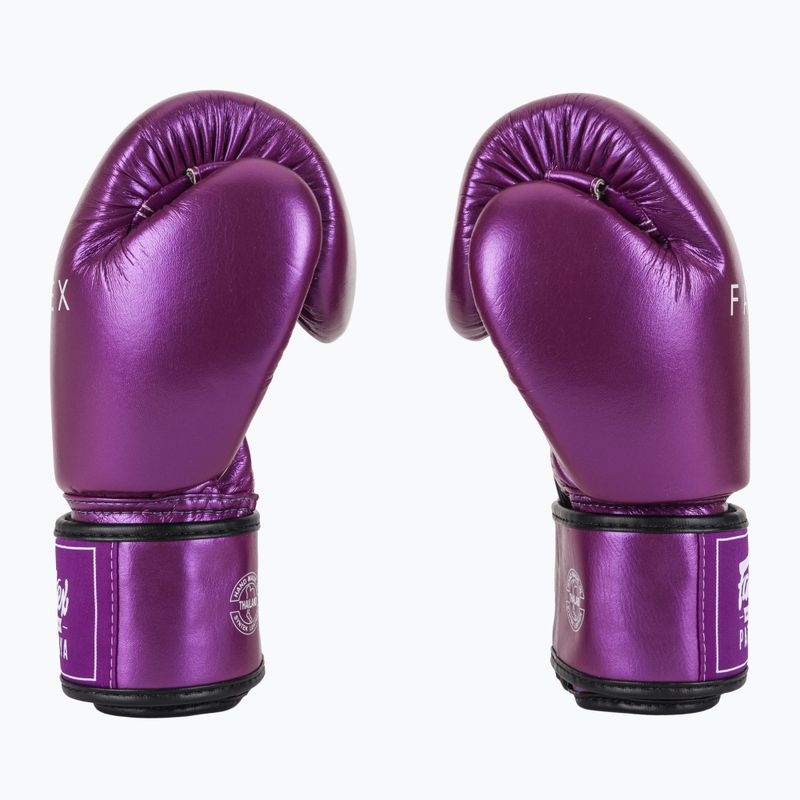 Боксерські рукавички Fairtex Metallic фіолетові 4