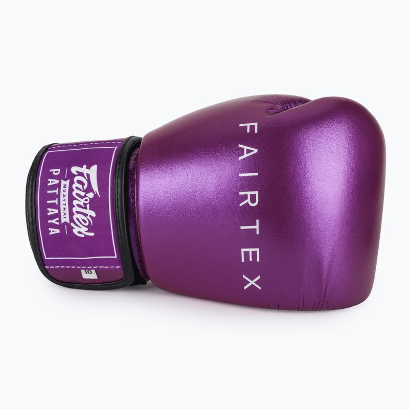 Боксерські рукавички Fairtex Metallic фіолетові 5