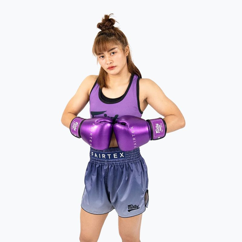 Боксерські рукавички Fairtex Metallic фіолетові 5
