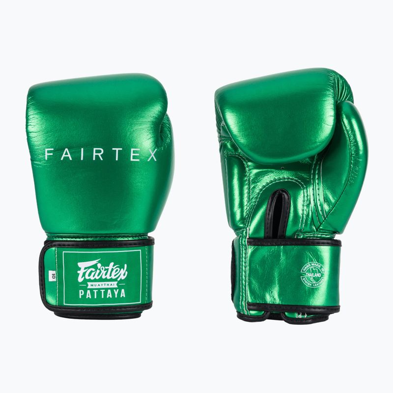Боксерські рукавички Fairtex металік зелені