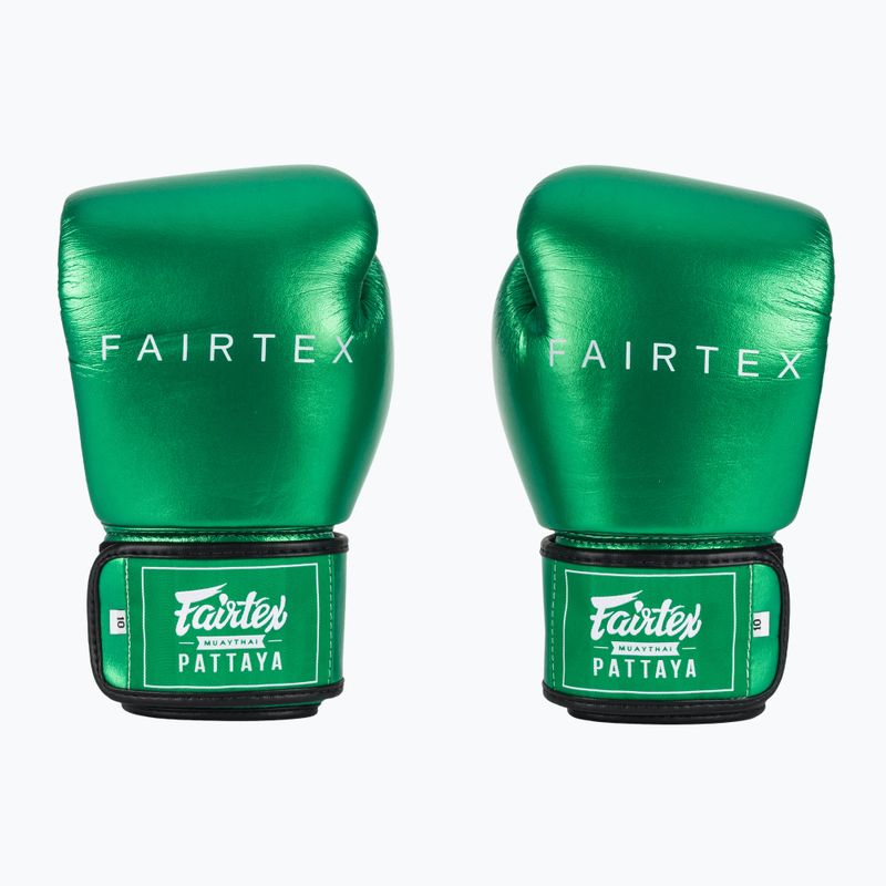 Боксерські рукавички Fairtex металік зелені 2