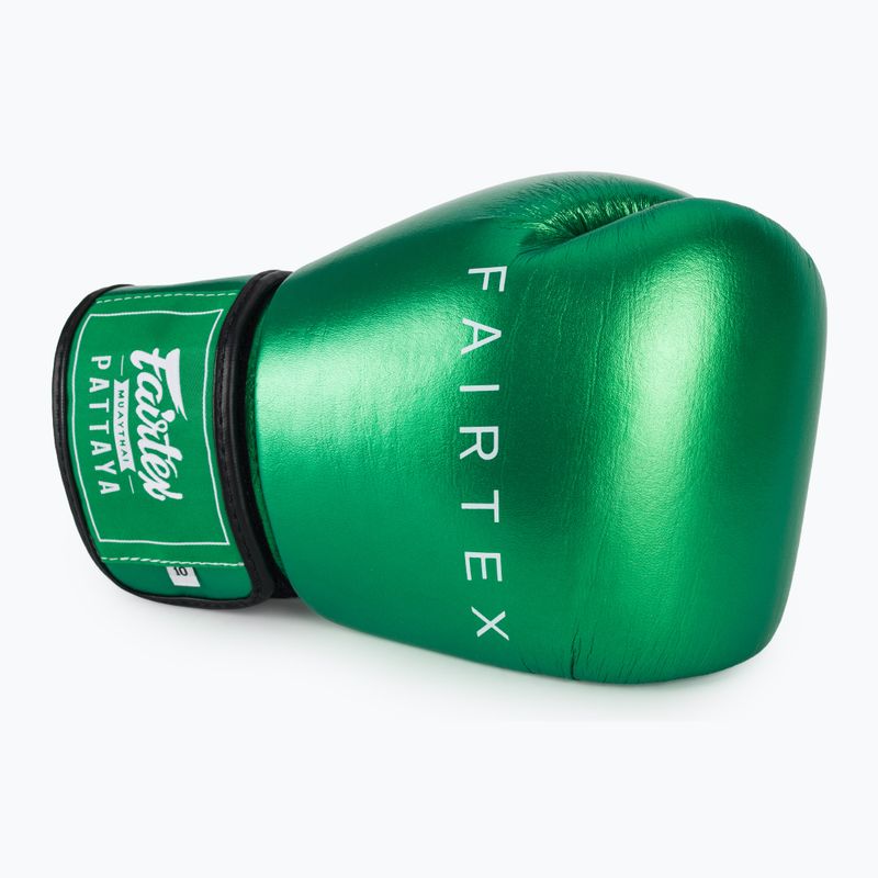 Боксерські рукавички Fairtex металік зелені 5