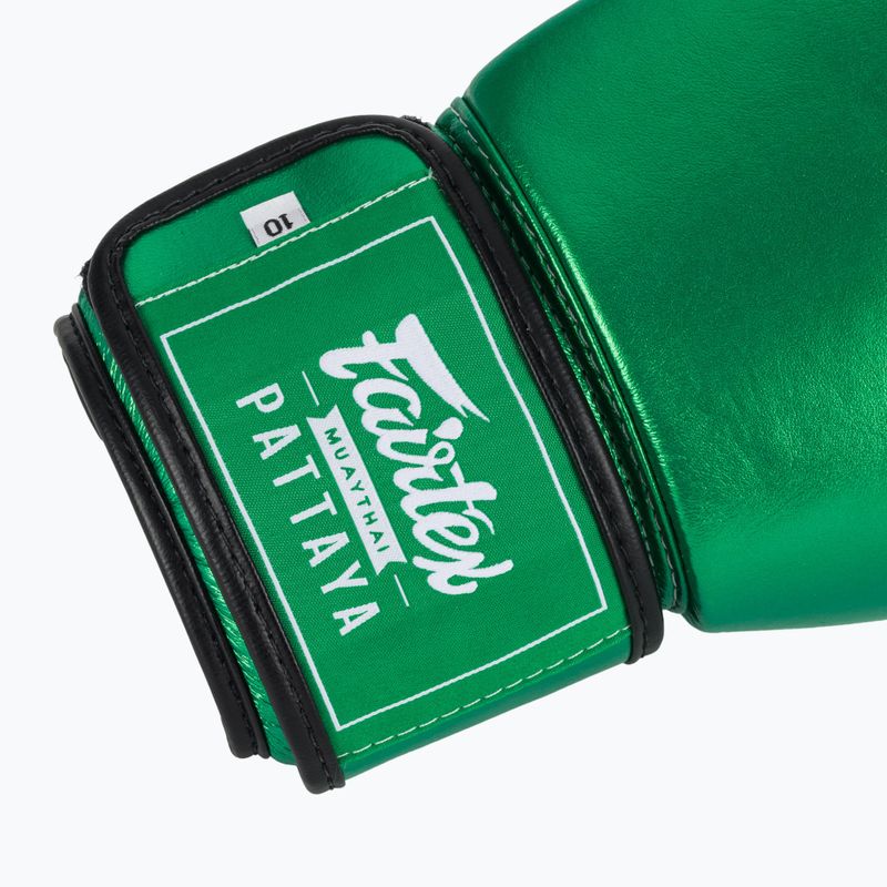 Боксерські рукавички Fairtex металік зелені 6