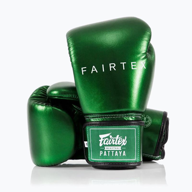 Боксерські рукавички Fairtex металік зелені 4