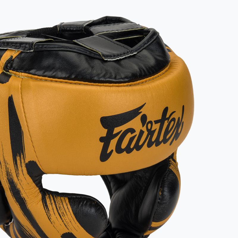 Шолом боксерський Fairtex Microfiber Headguard gold 4