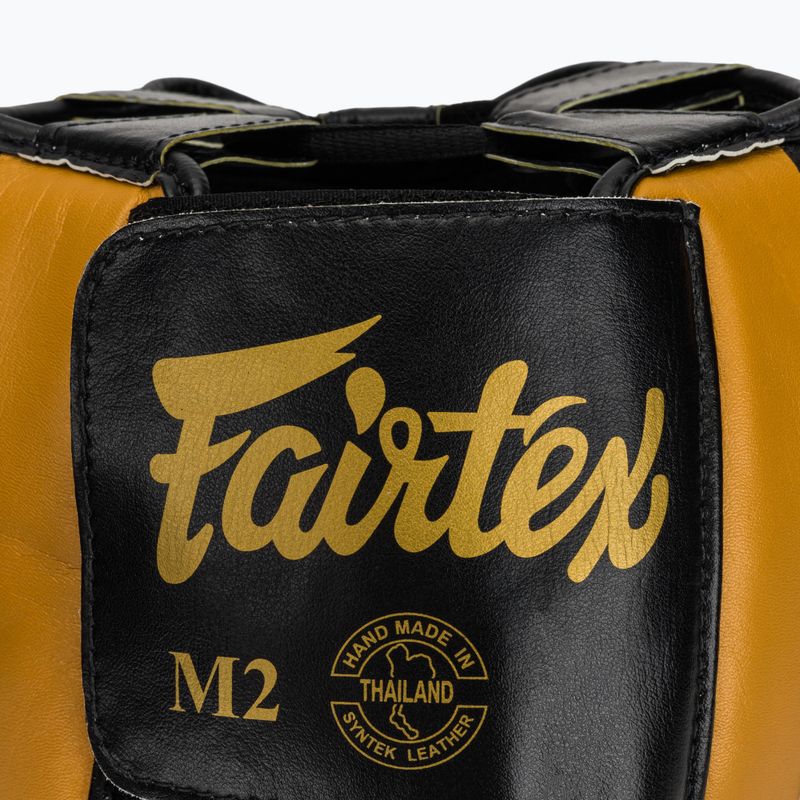 Шолом боксерський Fairtex Microfiber Headguard gold 5