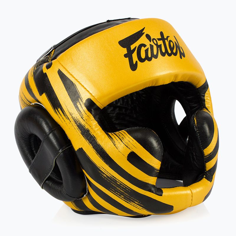Шолом боксерський Fairtex Microfiber Headguard gold 2