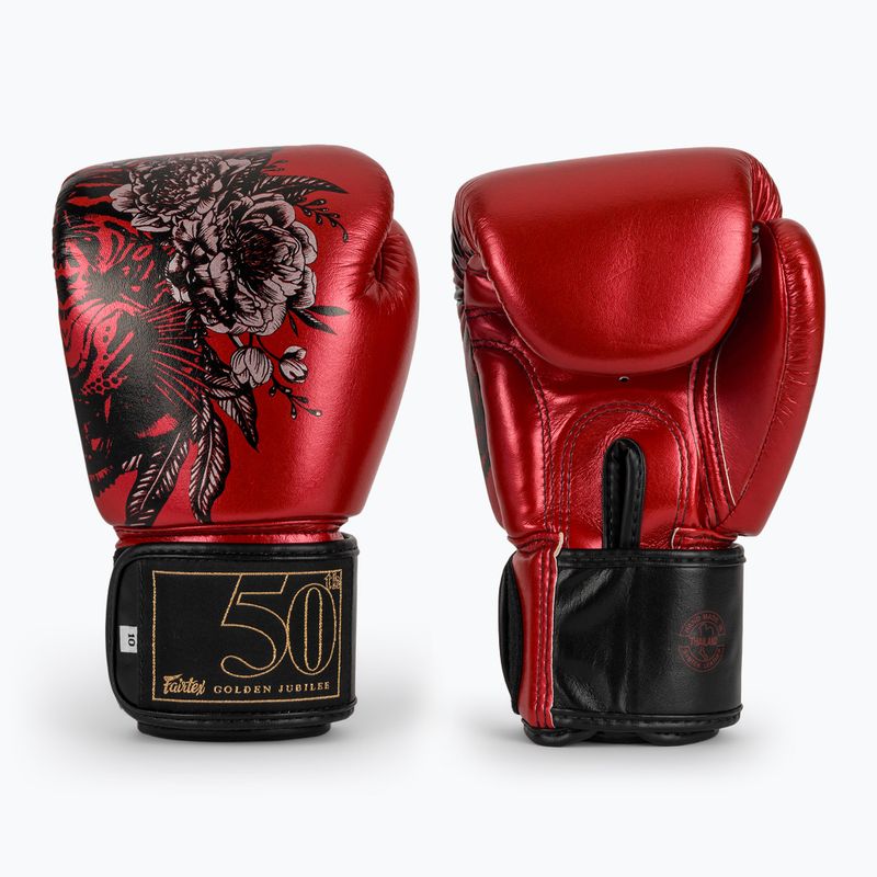 Боксерські рукавички Fairtex Golden Jubilee червоні