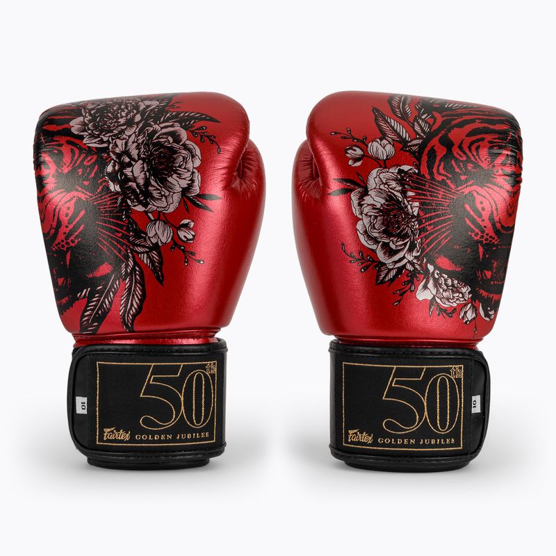 Боксерські рукавички Fairtex Golden Jubilee червоні 2