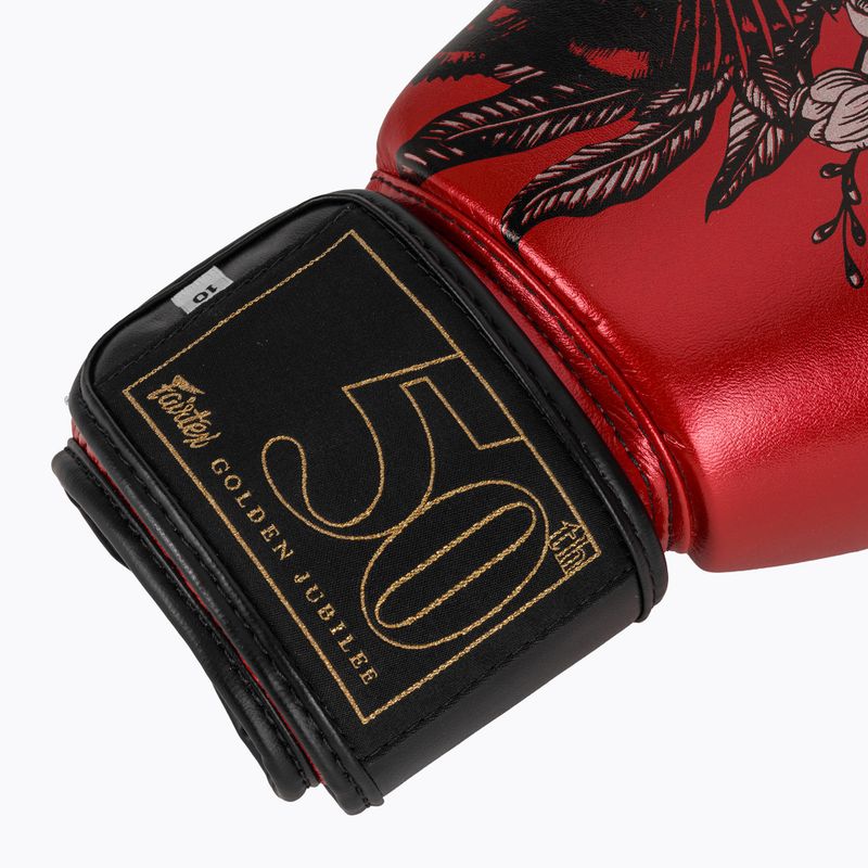 Боксерські рукавички Fairtex Golden Jubilee червоні 6