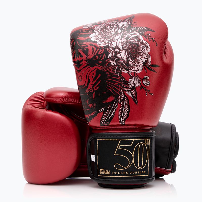Боксерські рукавички Fairtex Golden Jubilee червоні 4