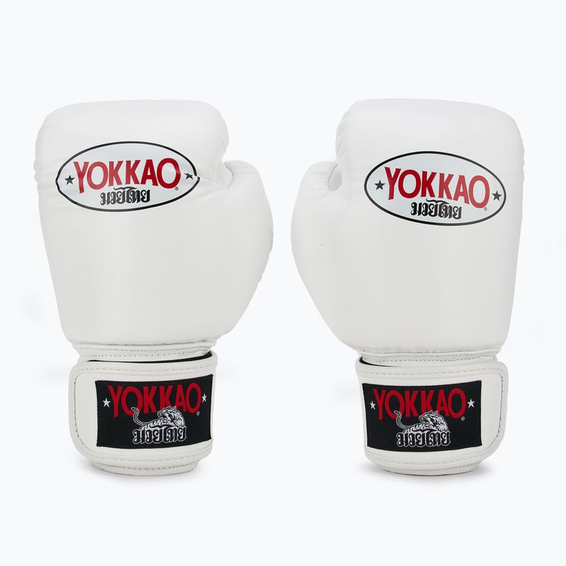Рукавиці боксерські чоловічі YOKKAO Matrix white 2