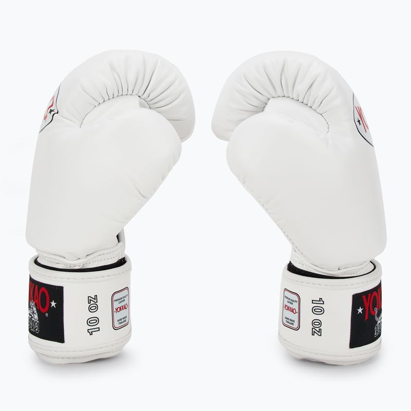 Рукавиці боксерські чоловічі YOKKAO Matrix white 4