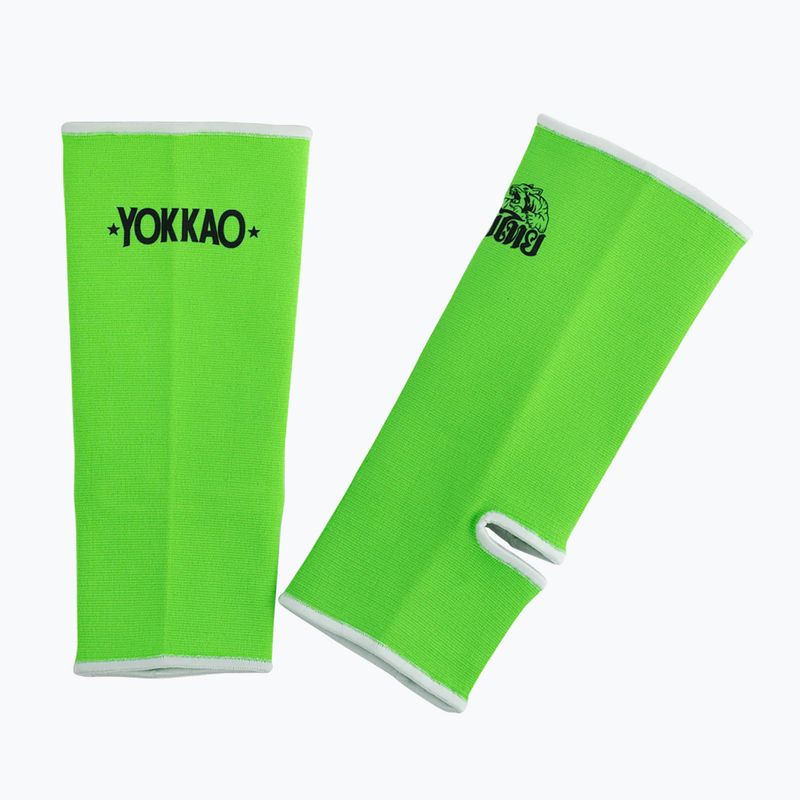 Захист гомілковостопного суглоба чоловічий YOKKAO Muay Thai neon green