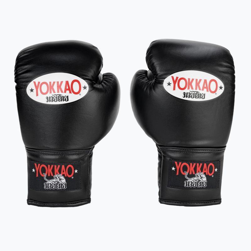 Рукавиці боксерські чоловічі YOKKAO Matrix Lace Up black 2