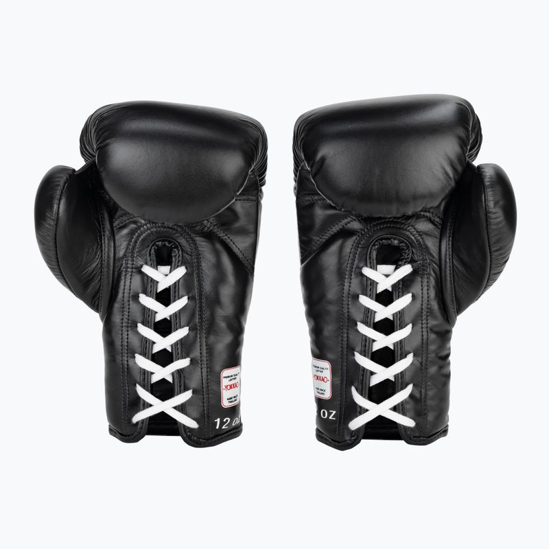 Рукавиці боксерські чоловічі YOKKAO Matrix Lace Up black 3