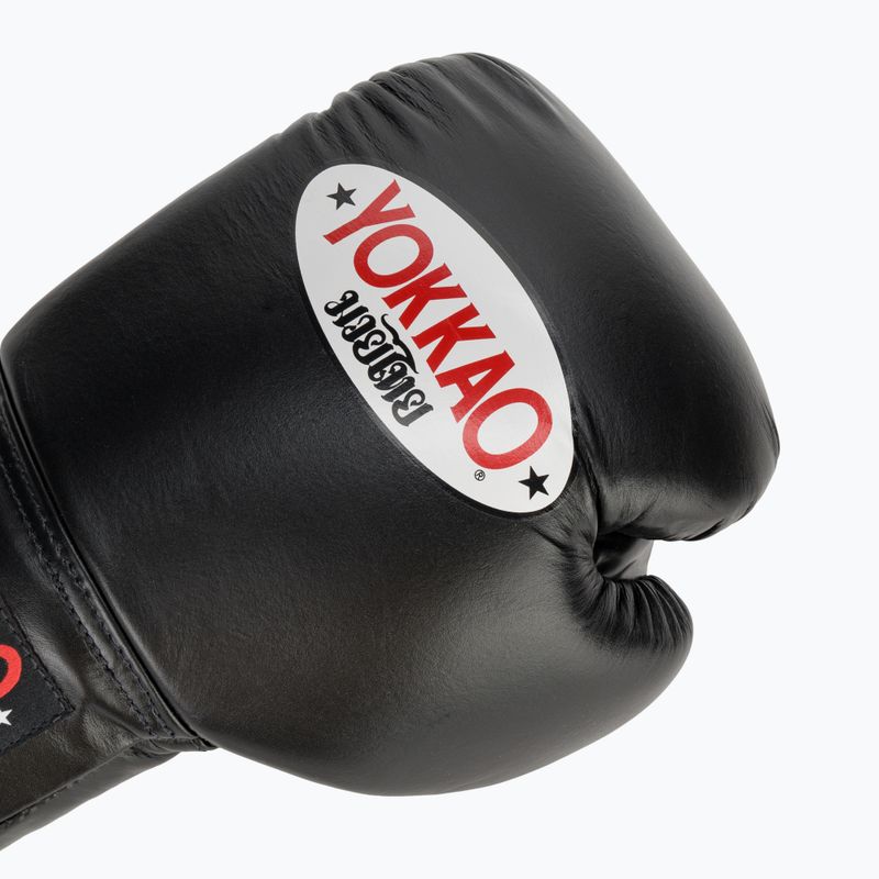 Рукавиці боксерські чоловічі YOKKAO Matrix Lace Up black 5