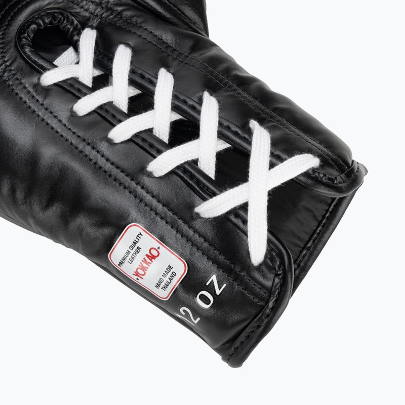 Рукавиці боксерські чоловічі YOKKAO Matrix Lace Up black 6