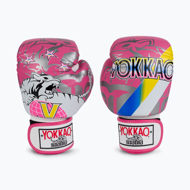 Рукавиці боксерські YOKKAO 90'S рожеві BYGL-90-8