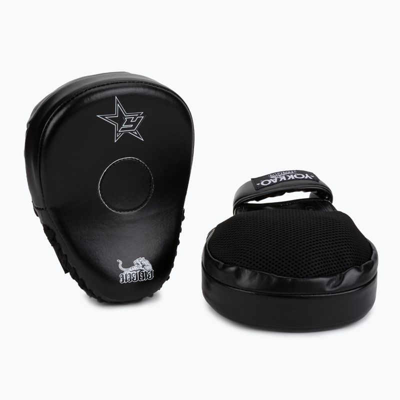 Щитки тренувальні YOKKAO Institution Focus Mitts-Close чорні FYMS-1