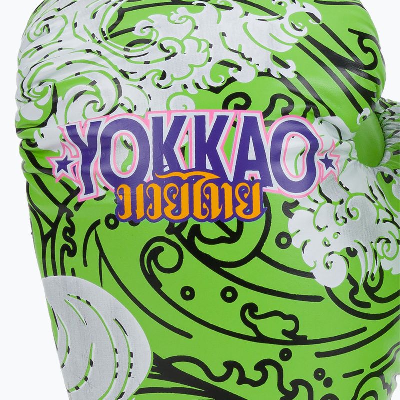 Рукавиці боксерські YOKKAO Hawaiian зелені FYGL-71-20 4